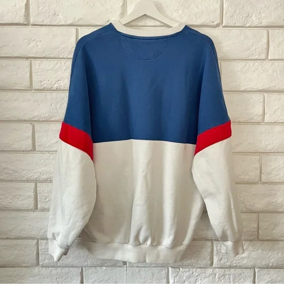 Anine Bing x Reebok Oversized Sweatshirt Collegiate Colorblock Crewneck - Picture 6 of 8